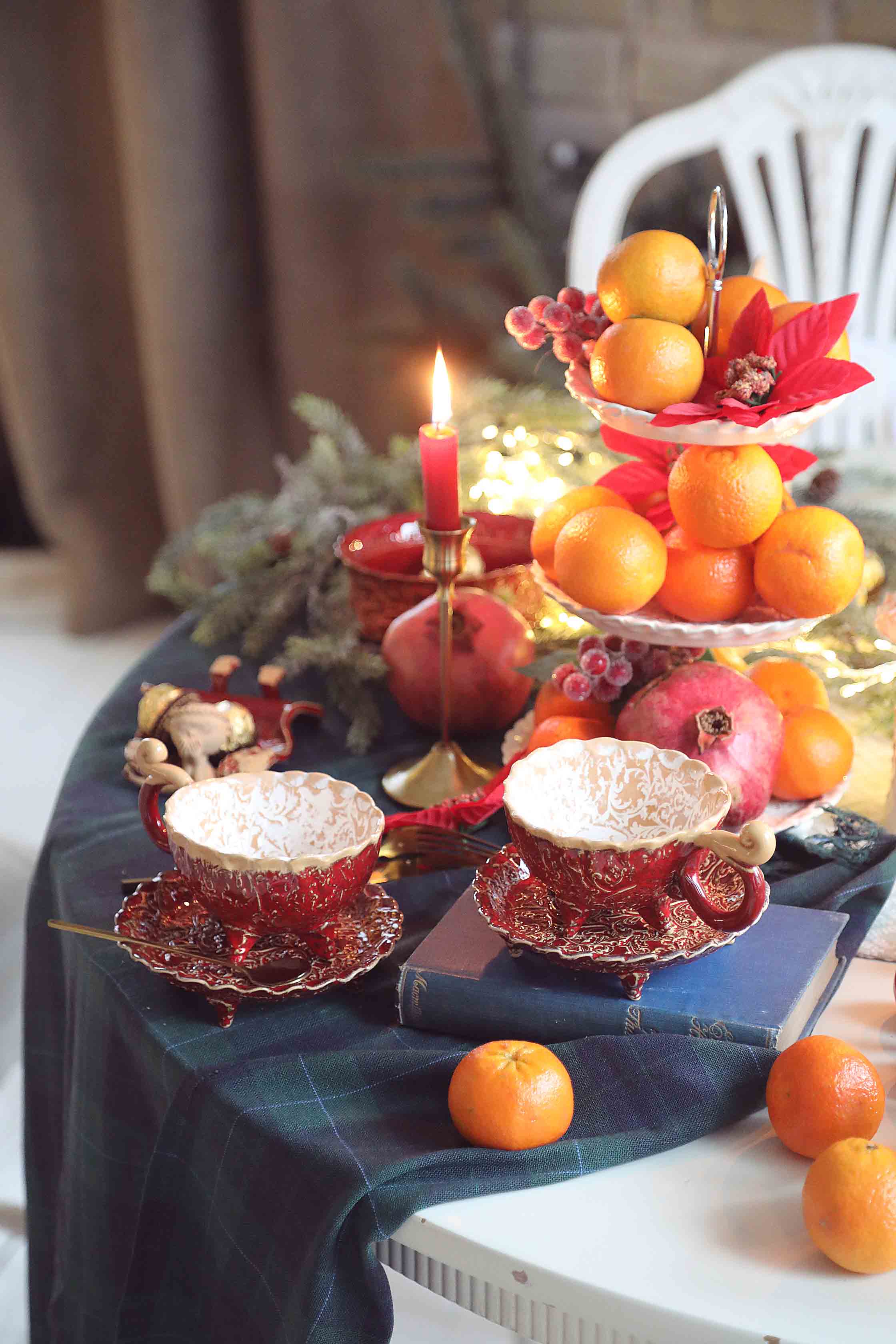 Raštuotas Puodelis Raudonas