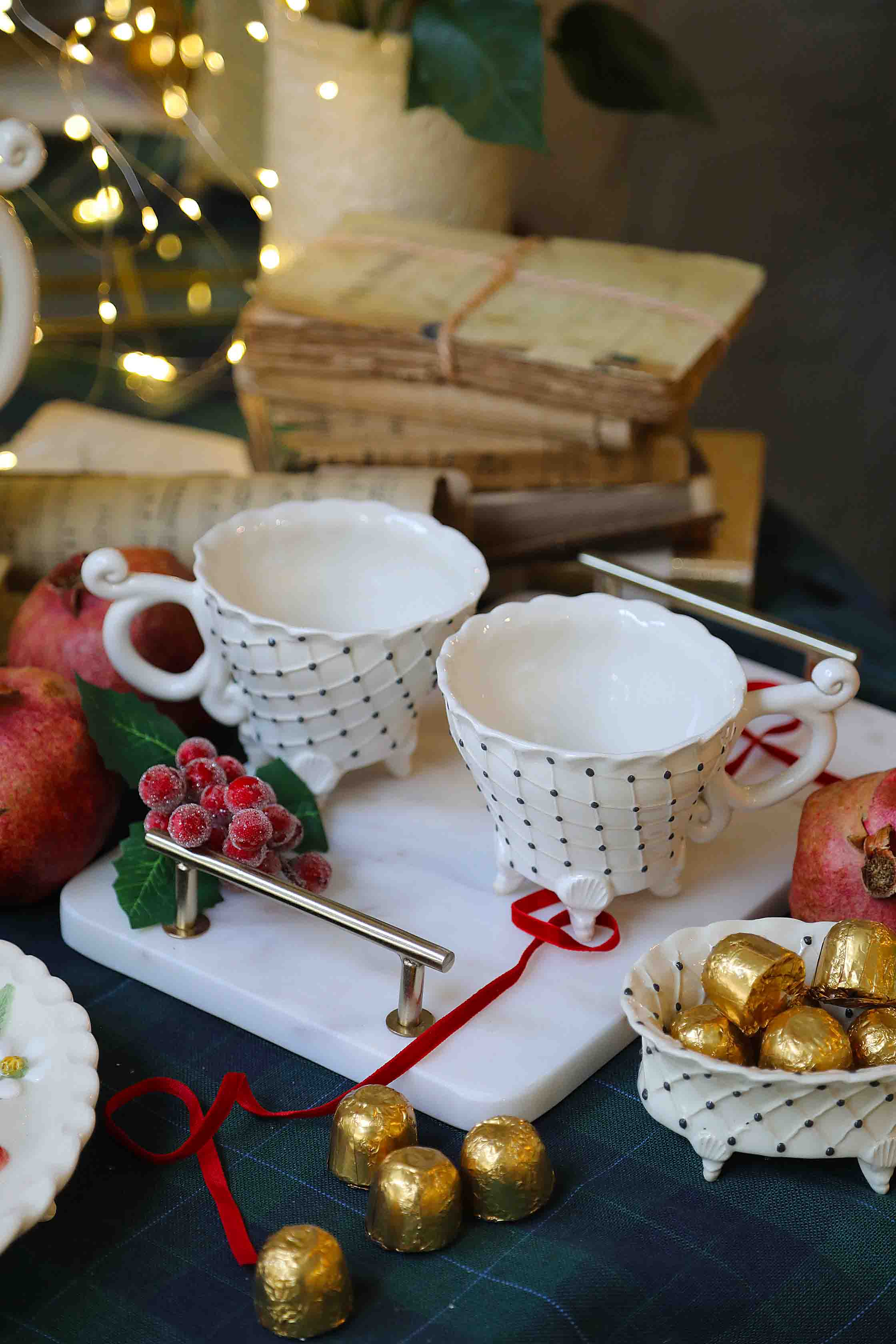 Puodelis Romantika Rombeliai