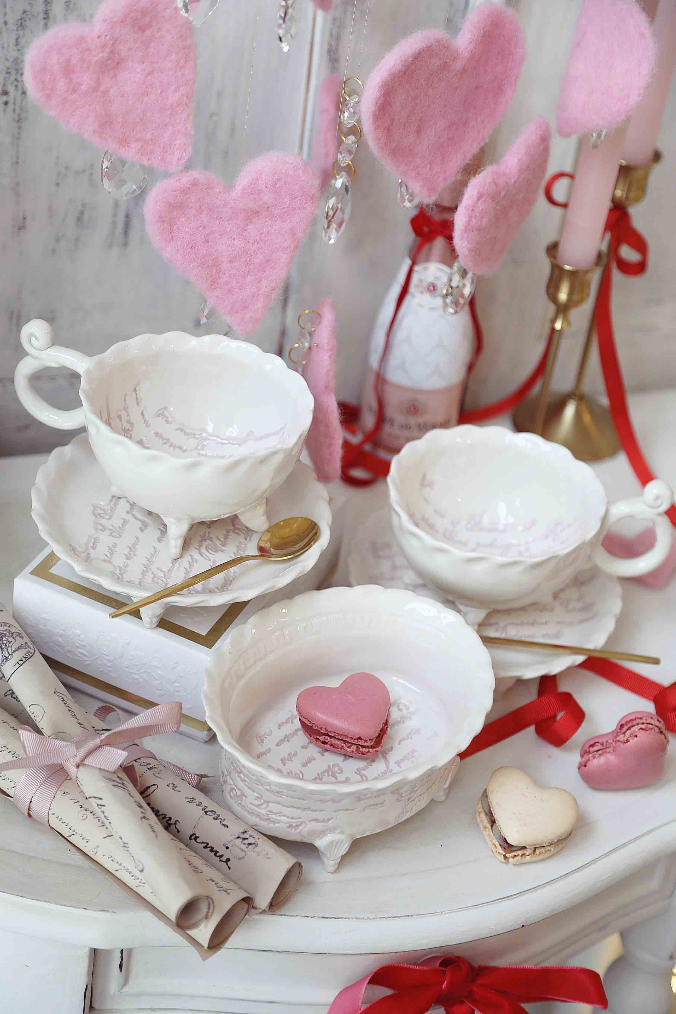 Raštuotas Puodelis Meilės Laiškas Rožinis